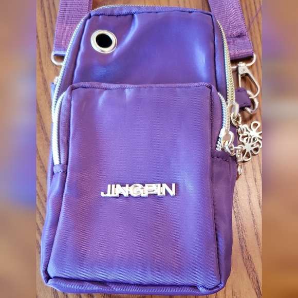Jing Pin convertible mini shoulder bag w/matching sunglasses, purple - NEW - Picture 2 of 12